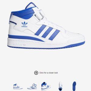 2021 Adidas Wmns Forum Mid 'White Royal Blue' Size 7.5